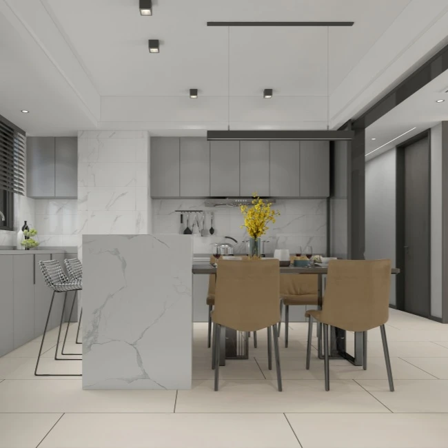 Beige Stone Effect Floor Tiles