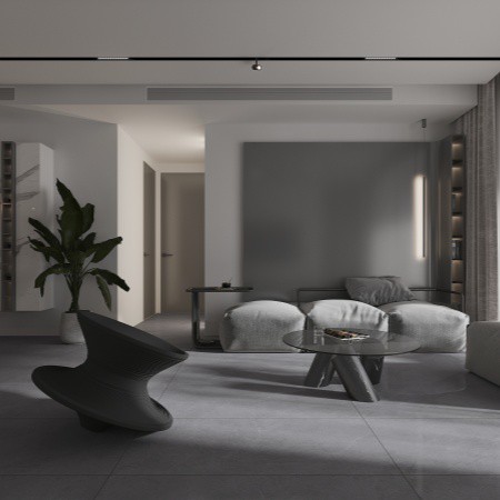 Matt Medium Grey Marble Tile